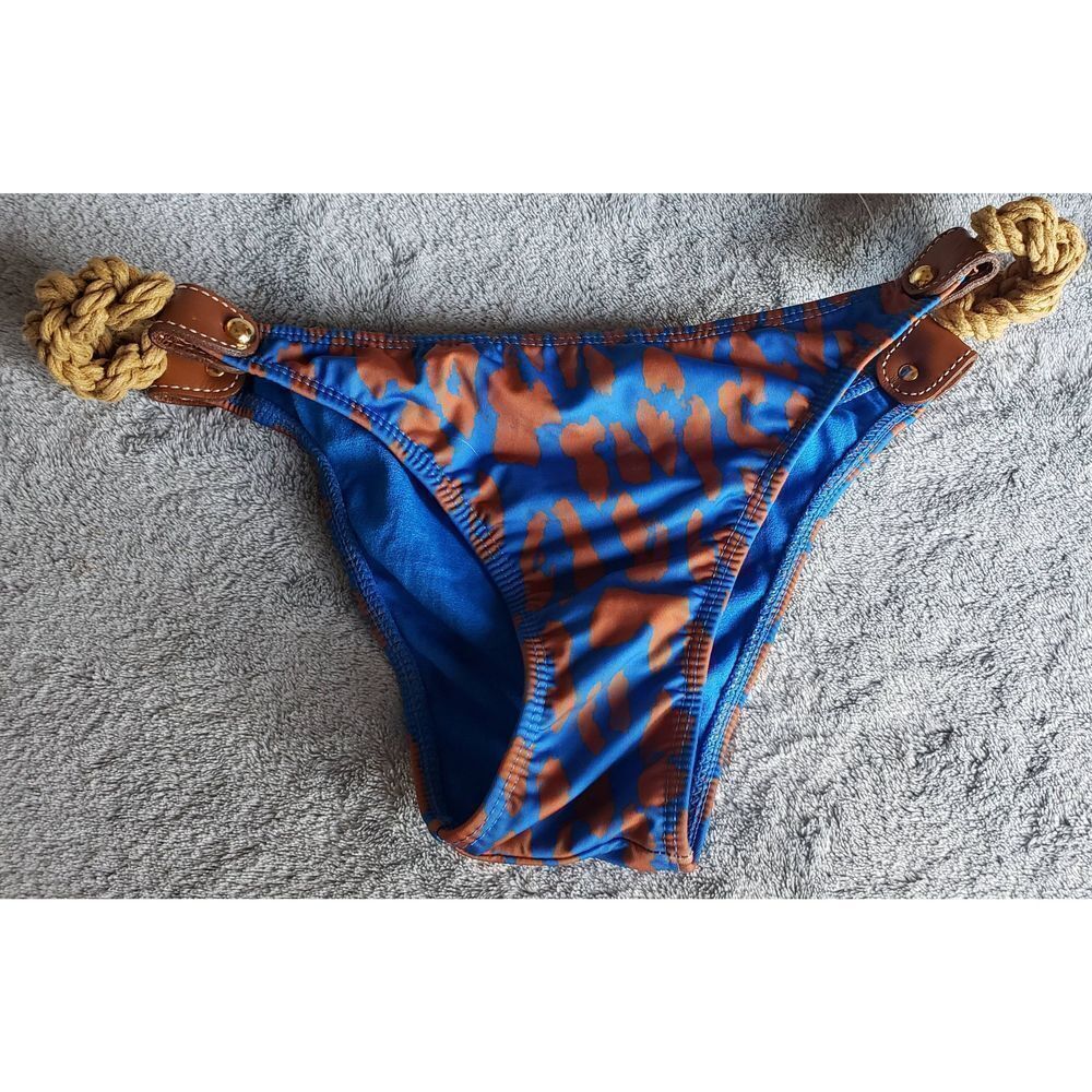 DESPI BRAZILIAN BIKINI BOTTOMS W BRAIDED ROPE ACCENT NWOT SZ S